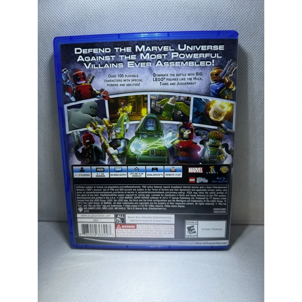 LEGO Marvel Super Heroes Sony PlayStation 4 PS4 Game Complete CIB Marvel